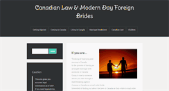 Desktop Screenshot of lawforforeignbrides.ca